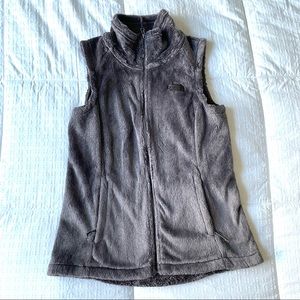 NORTH FACE Fuzzy Womens Grayish Purple Vest Small